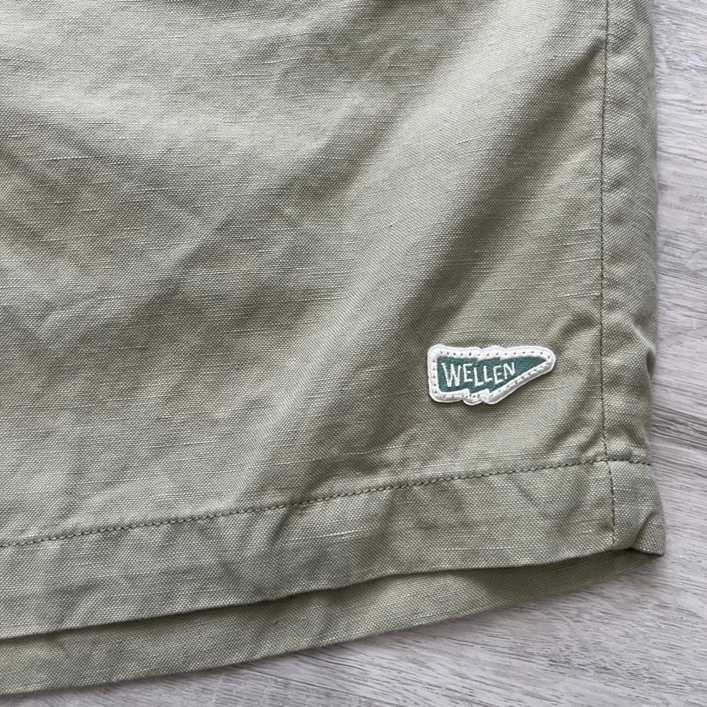Wellen Easy Shorts Cotton Linen Dusty Olive Men's L Resort Wear Coastal Summer